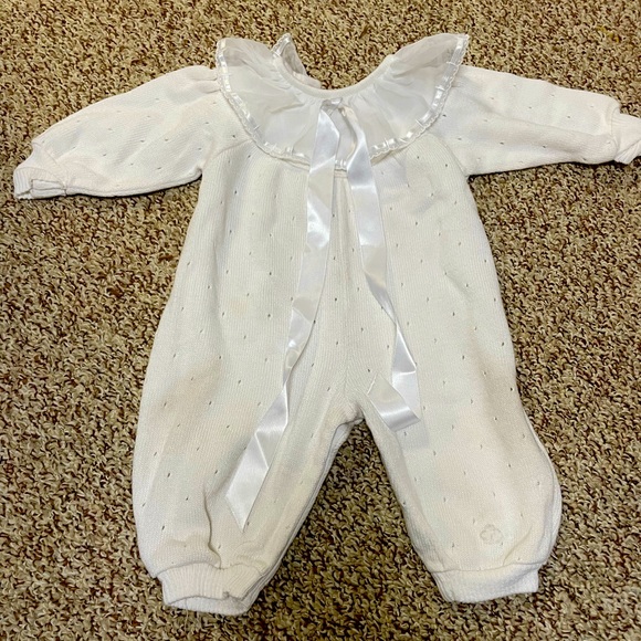 White knit onesie from France - Picture 1 of 3
